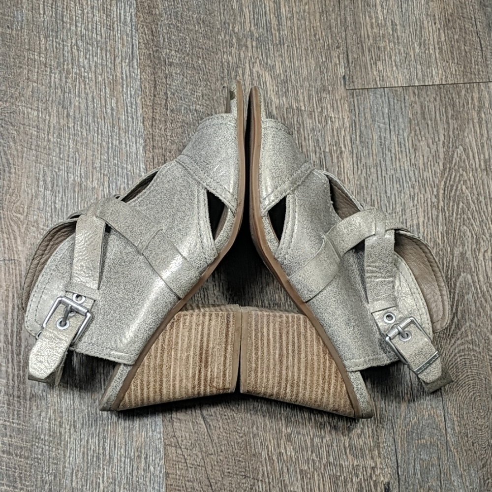Analise Open Toe Leather Buckle Ankle Booties Boho Spring